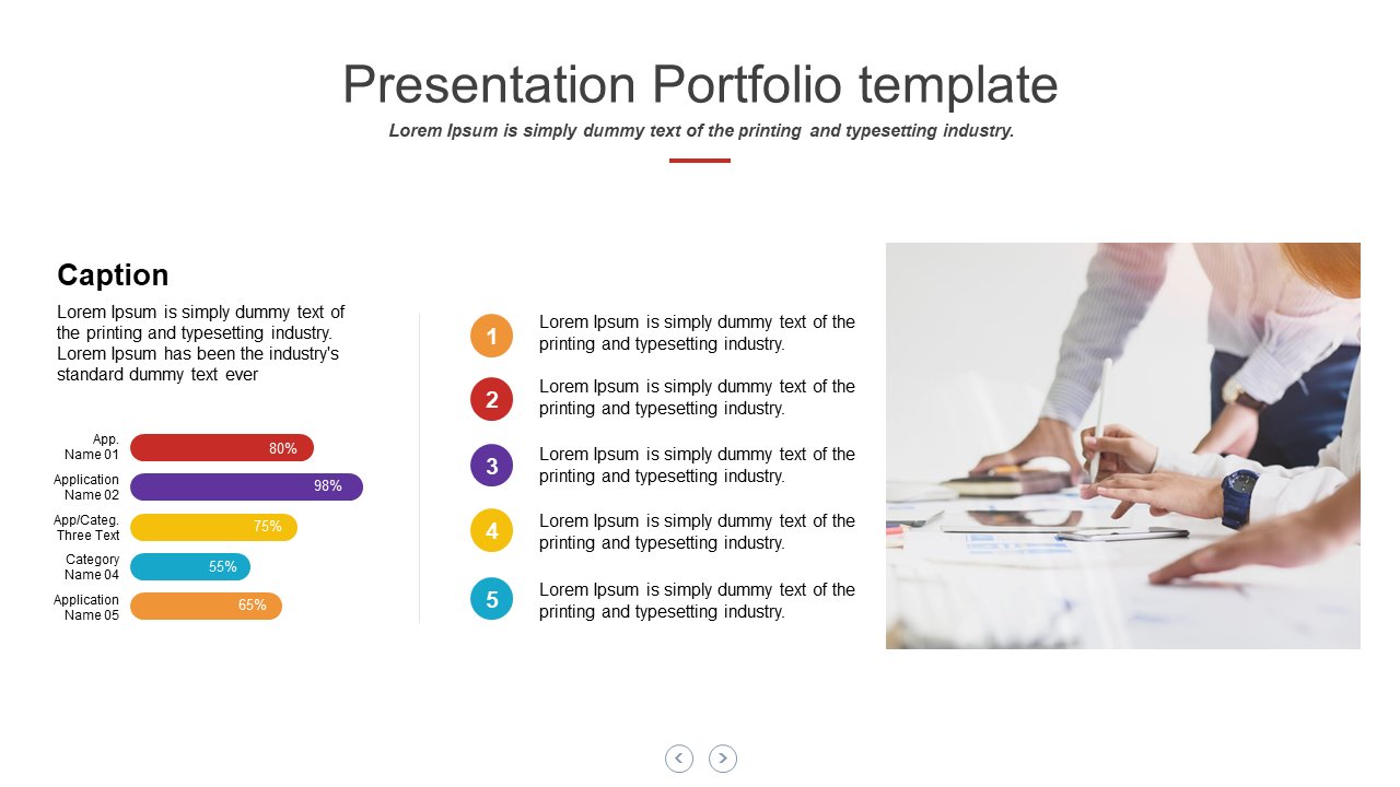 Best Presentation Portfolio Template presentation slide
